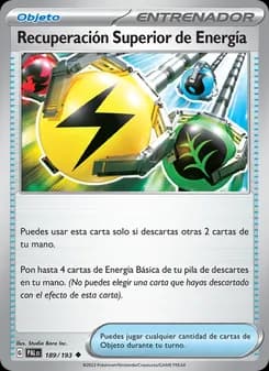 Recuperación Superior de Energía card in Spanish
