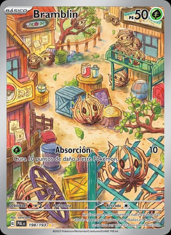 Bramblin card in Spanish