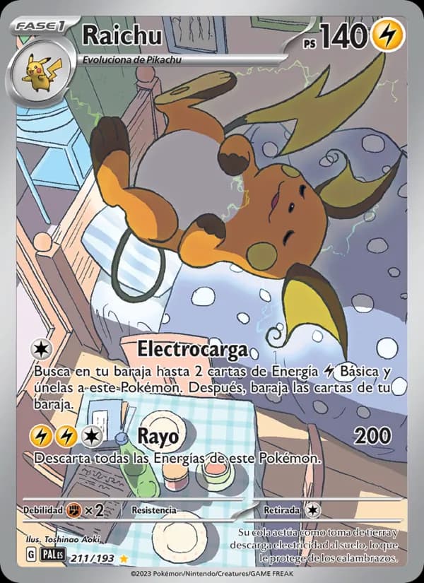 Raichu card in Spanish