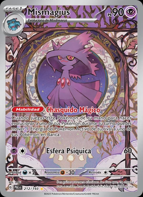 Mismagius card in Spanish