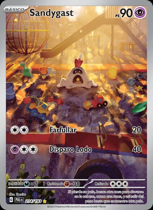 Sandygast card in Spanish