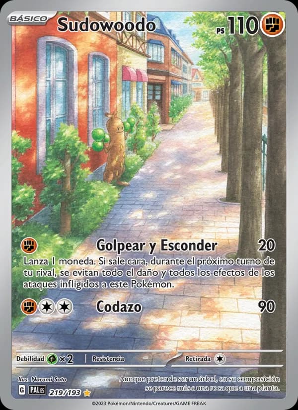 Sudowoodo card in Spanish