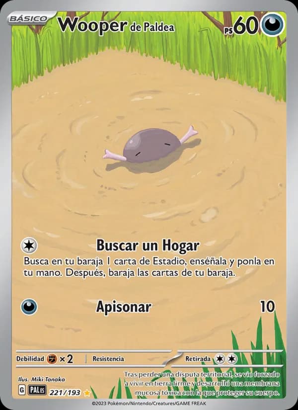 Wooper de Paldea card in Spanish
