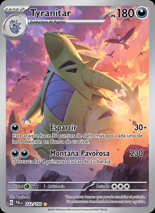 Tyranitar card in Spanish