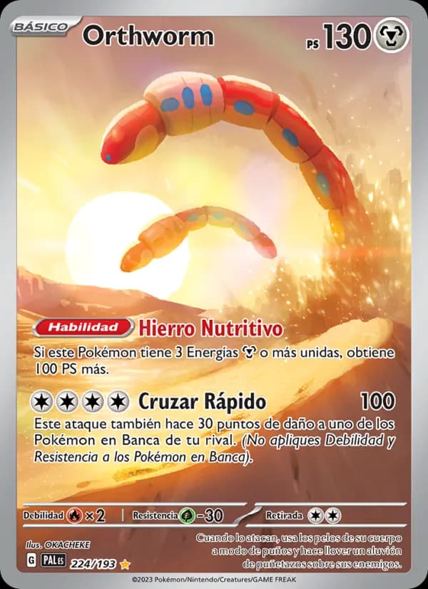 Orthworm card in Spanish