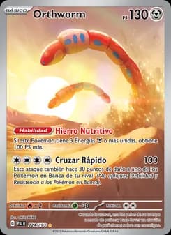 Orthworm card in Spanish