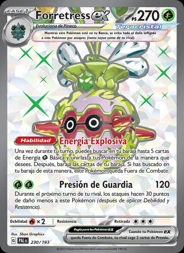 Forretress ex card in Spanish