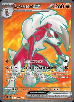 Lycanroc ex card in Spanish