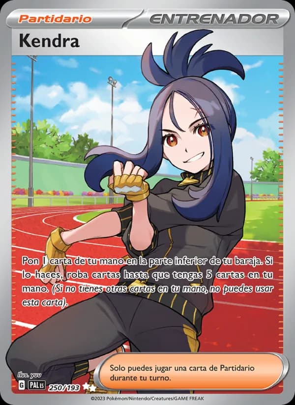 Kendra card in Spanish
