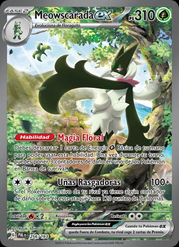 Meowscarada ex card in Spanish