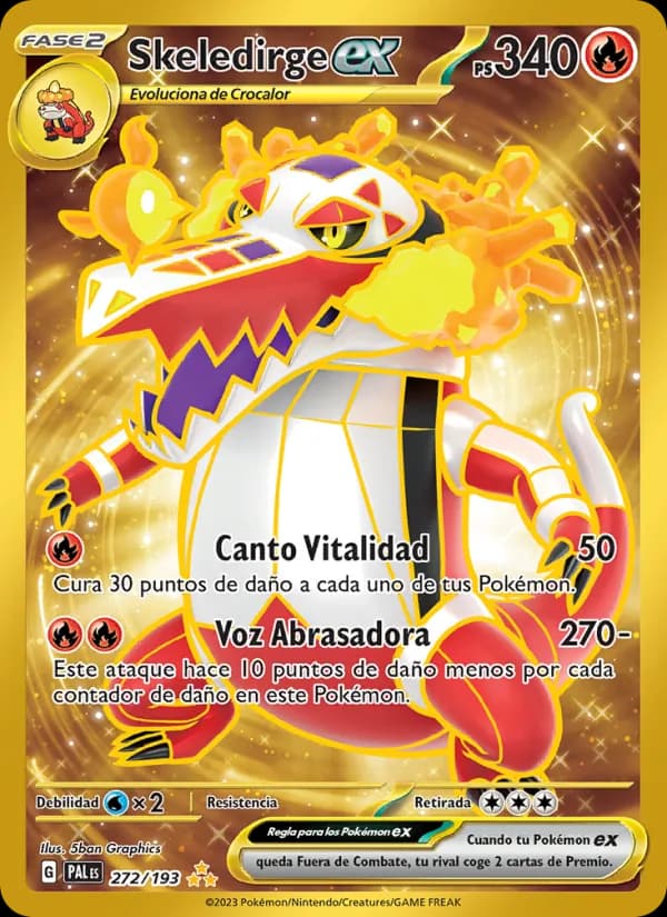 Skeledirge ex card in Spanish