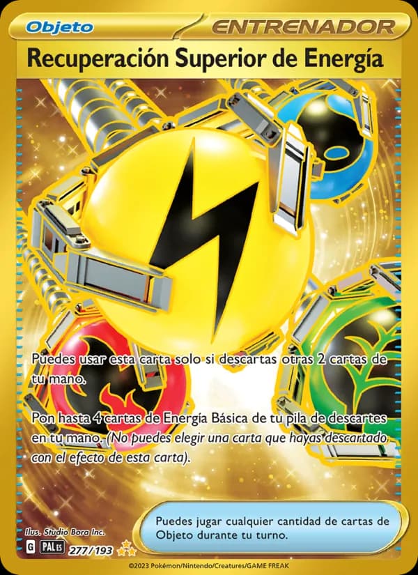 Recuperación Superior de Energía card in Spanish