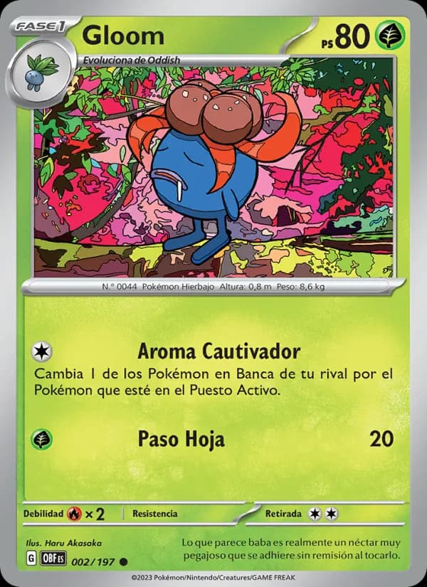 Gloom card in Spanish