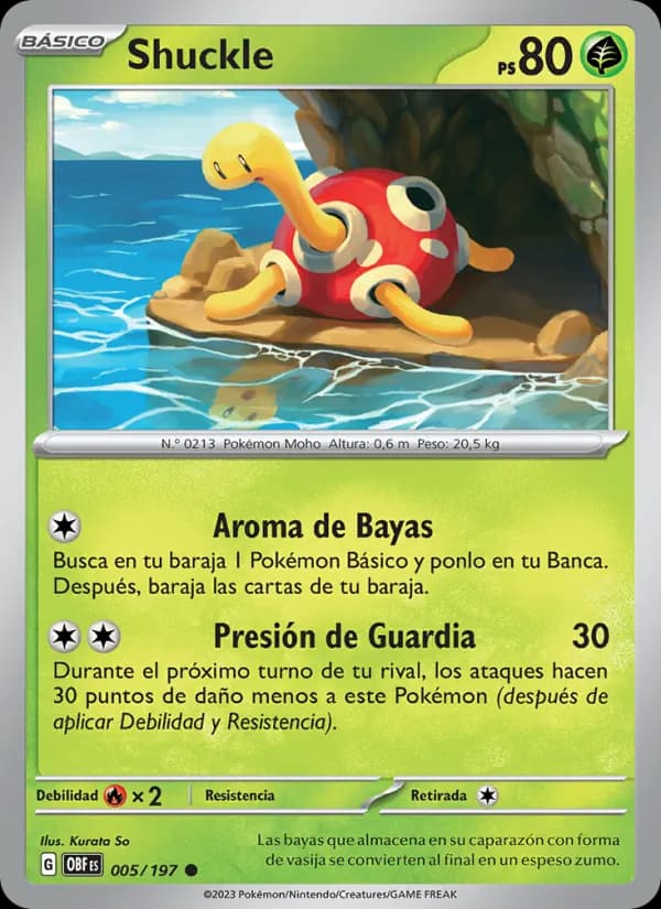 Shuckle card in Spanish