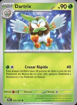 Dartrix card in Spanish