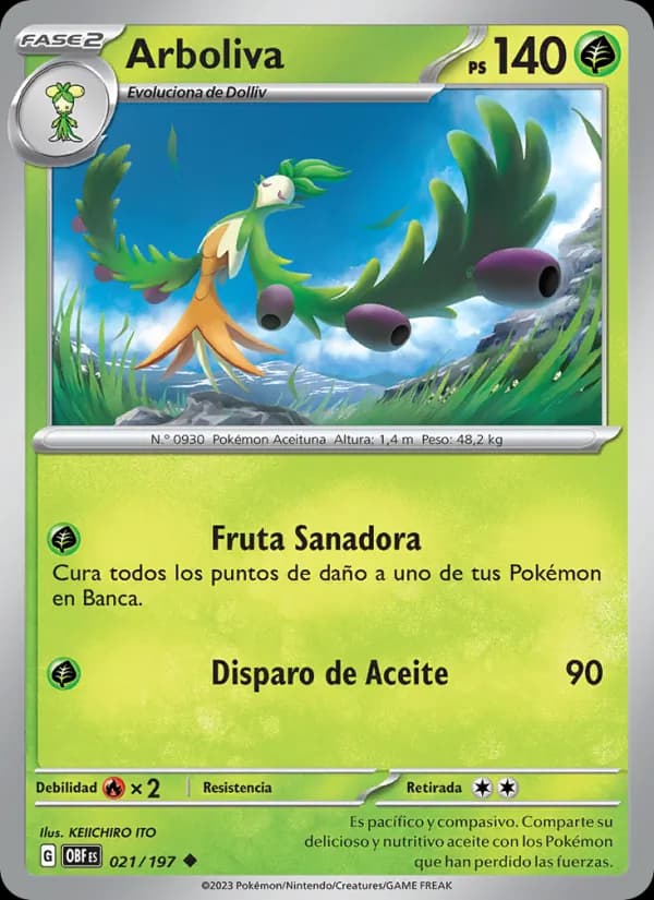 Arboliva card in Spanish