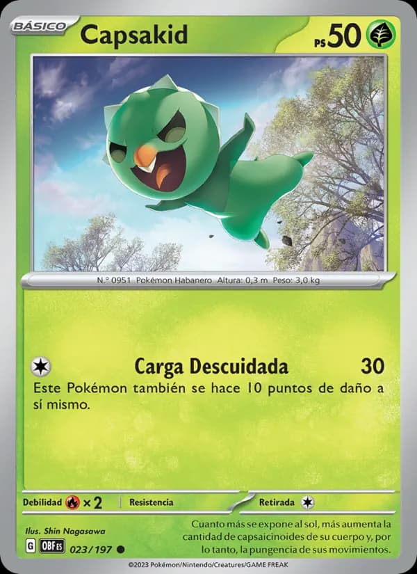 Capsakid card in Spanish