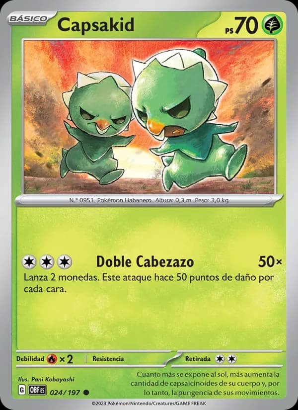 Capsakid card in Spanish