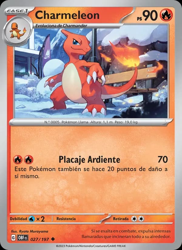 Charmeleon card in Spanish
