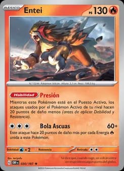 Entei card in Spanish
