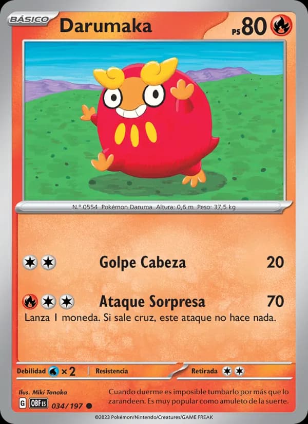 Darumaka card in Spanish