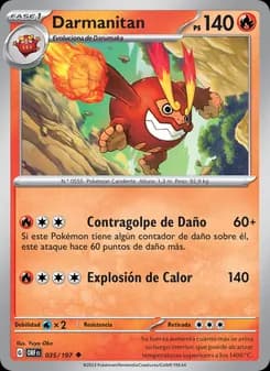 Darmanitan card in Spanish