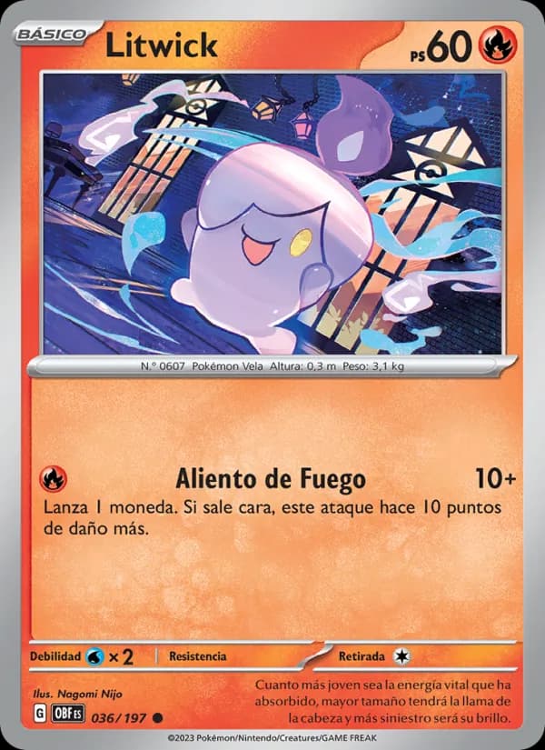 Litwick card in Spanish
