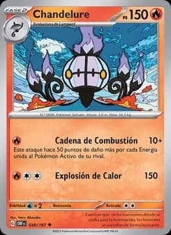 Chandelure card in Spanish