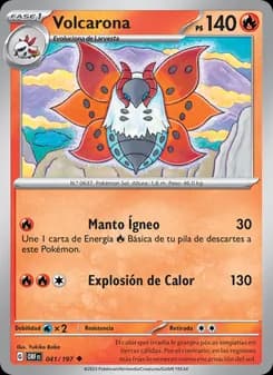 Volcarona card in Spanish