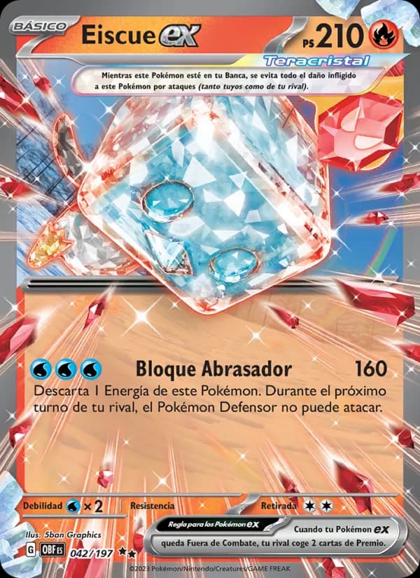 Eiscue ex card in Spanish