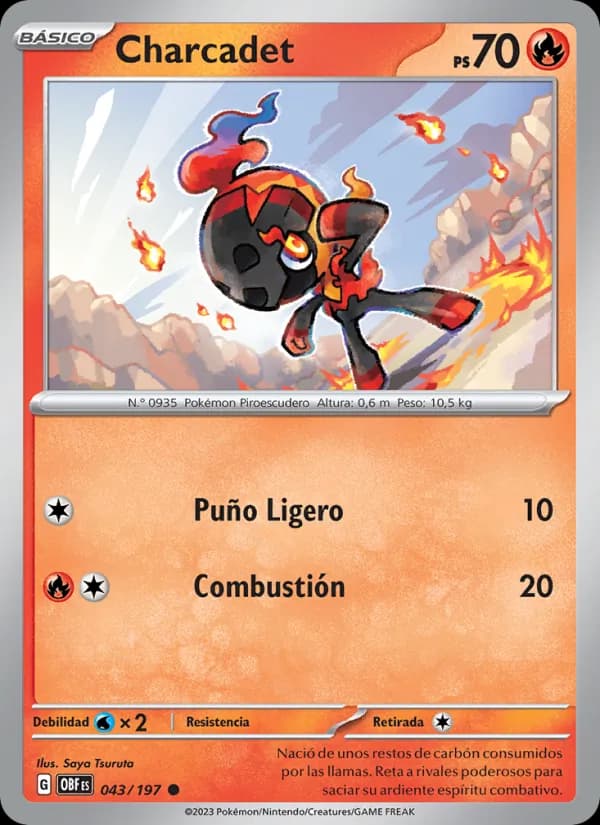 Charcadet card in Spanish