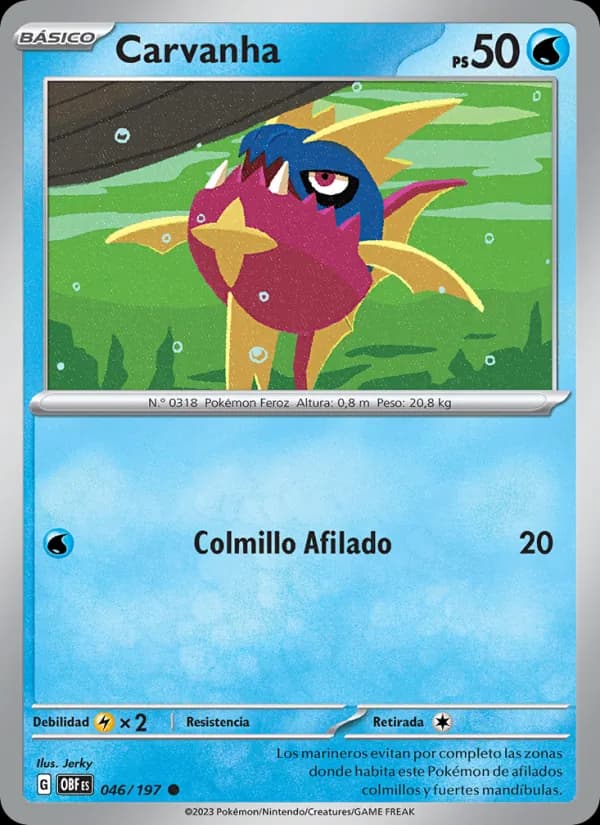 Carvanha card in Spanish