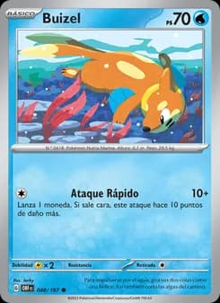 Buizel card in Spanish