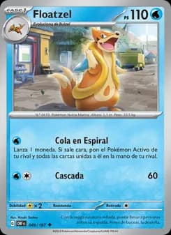 Floatzel card in Spanish