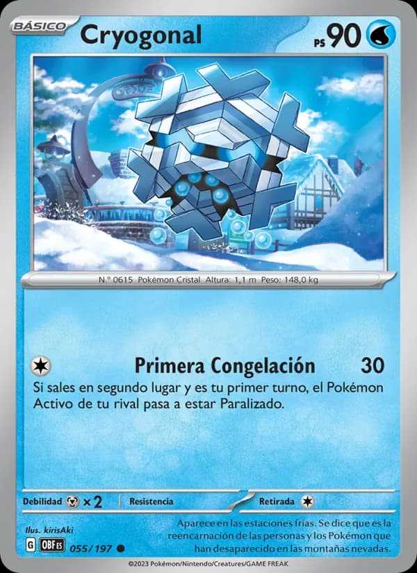 Cryogonal card in Spanish