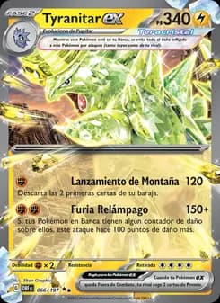 Tyranitar ex card in Spanish