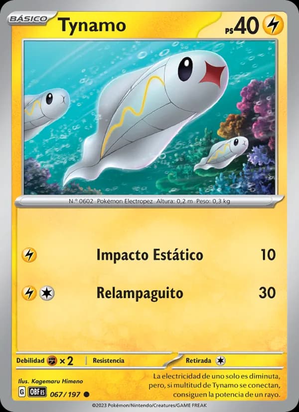 Tynamo card in Spanish