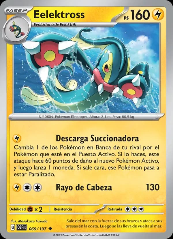 Eelektross card in Spanish