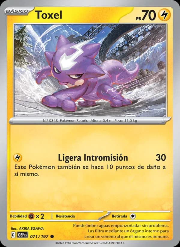 Toxel card in Spanish