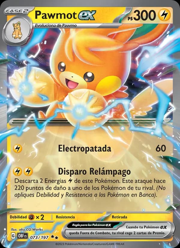 Pawmot ex card in Spanish