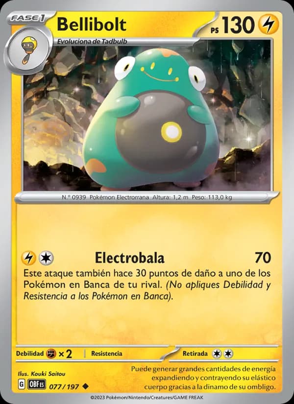 Bellibolt card in Spanish