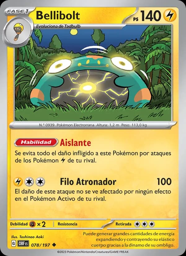 Bellibolt card in Spanish