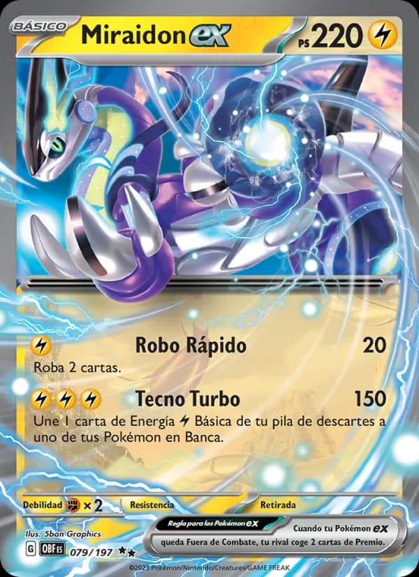 Miraidon ex card in Spanish