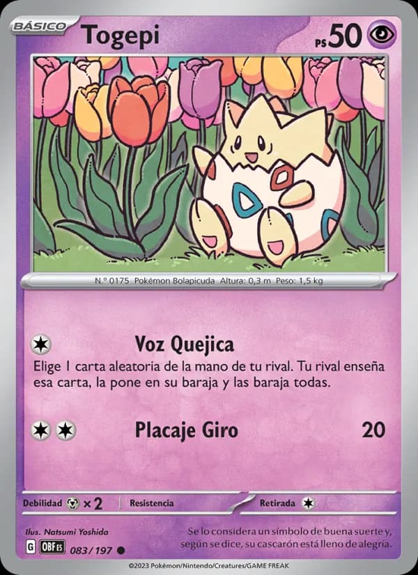 Togepi card in Spanish