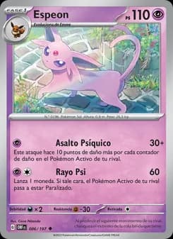 Espeon card in Spanish