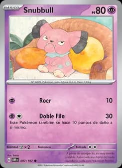Snubbull card in Spanish