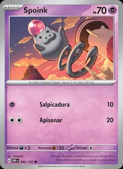 Spoink card in Spanish
