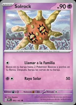 Solrock card in Spanish