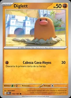 Diglett card in Spanish