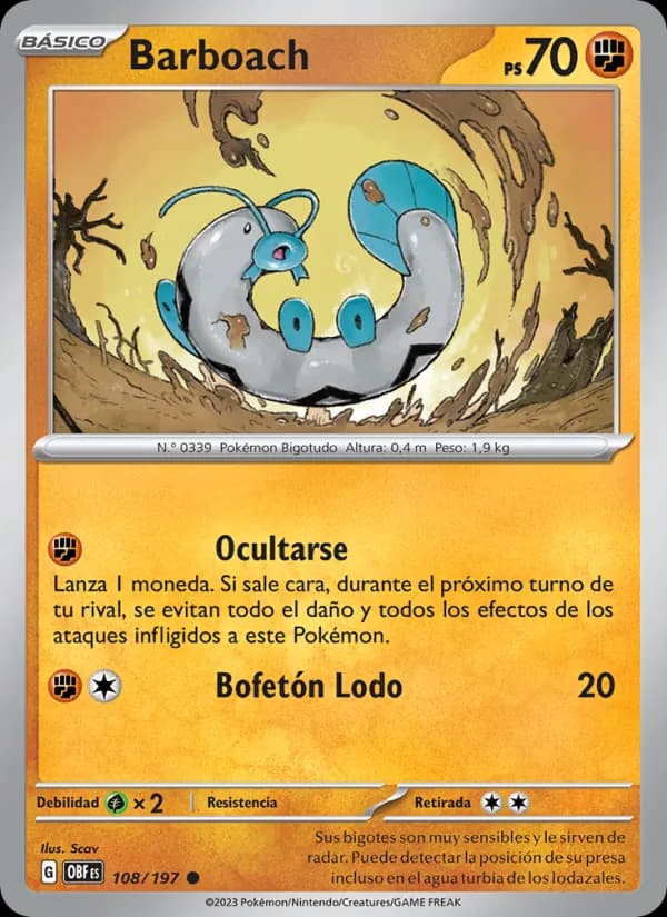 Barboach card in Spanish